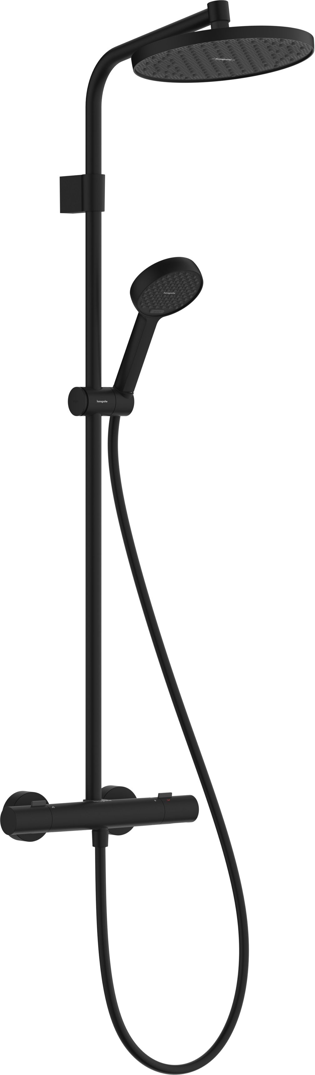 Hansgrohe Activera S sprchová súprava nástenná s termostatom s dažďovou sprchou čierna 28078670