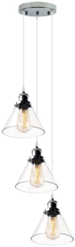 Altavola Design New York Loft závesné svietidlo 3x40 W chrómová-priehľadná LA034/CO3_chrom