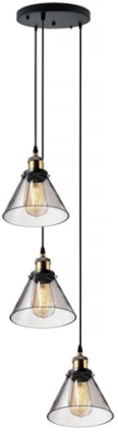 Altavola Design New York Loft závesné svietidlo 3x40 W mosadzná-dymová LA034/CO3_smoky