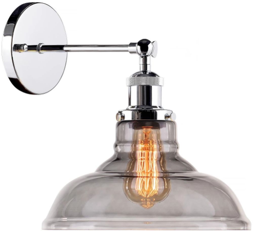Altavola Design New York Loft nástenná lampa 1x40 W chrómová-dymová LA040/W_smoky_chrom
