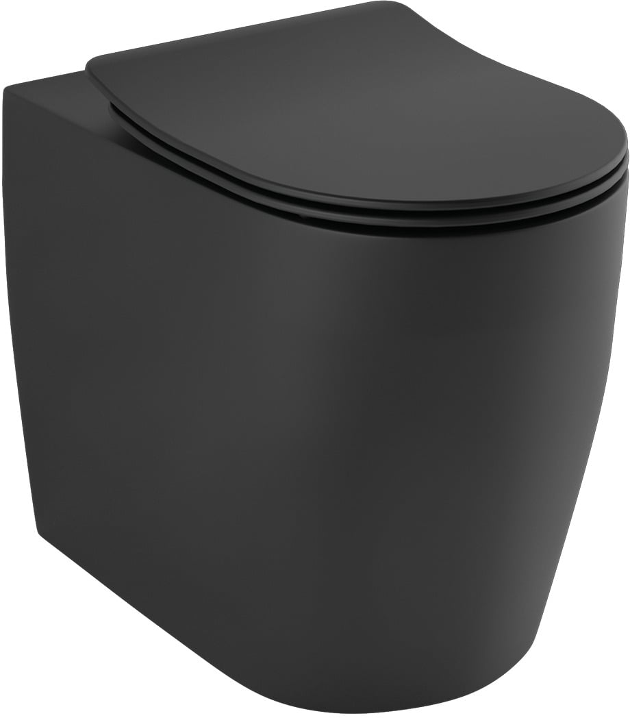 Kludi Resa R wc misa stojace bez oplachovacieho kruhu s vírivým splachovaním čierna matná 23WCB0439