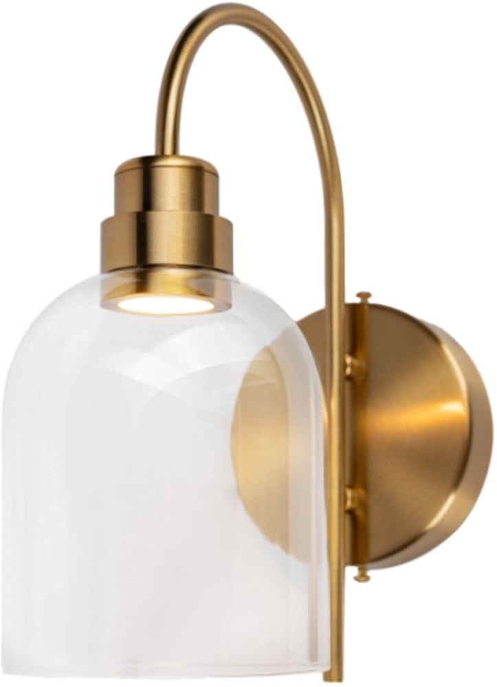 Altavola Design Polar nástenná lampa 1x7 W priehľadná-zlatá LA019/W_clear