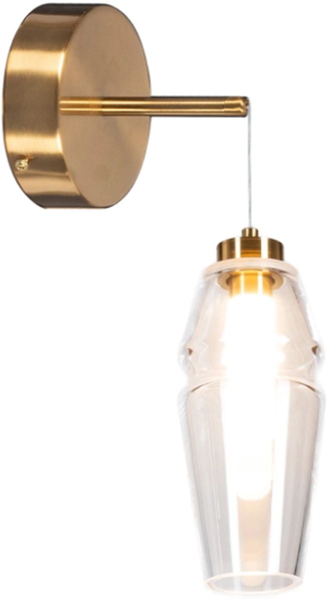 Altavola Design Opal nástenná lampa 1x6 W priehľadná-zlatá LA025/W_clear