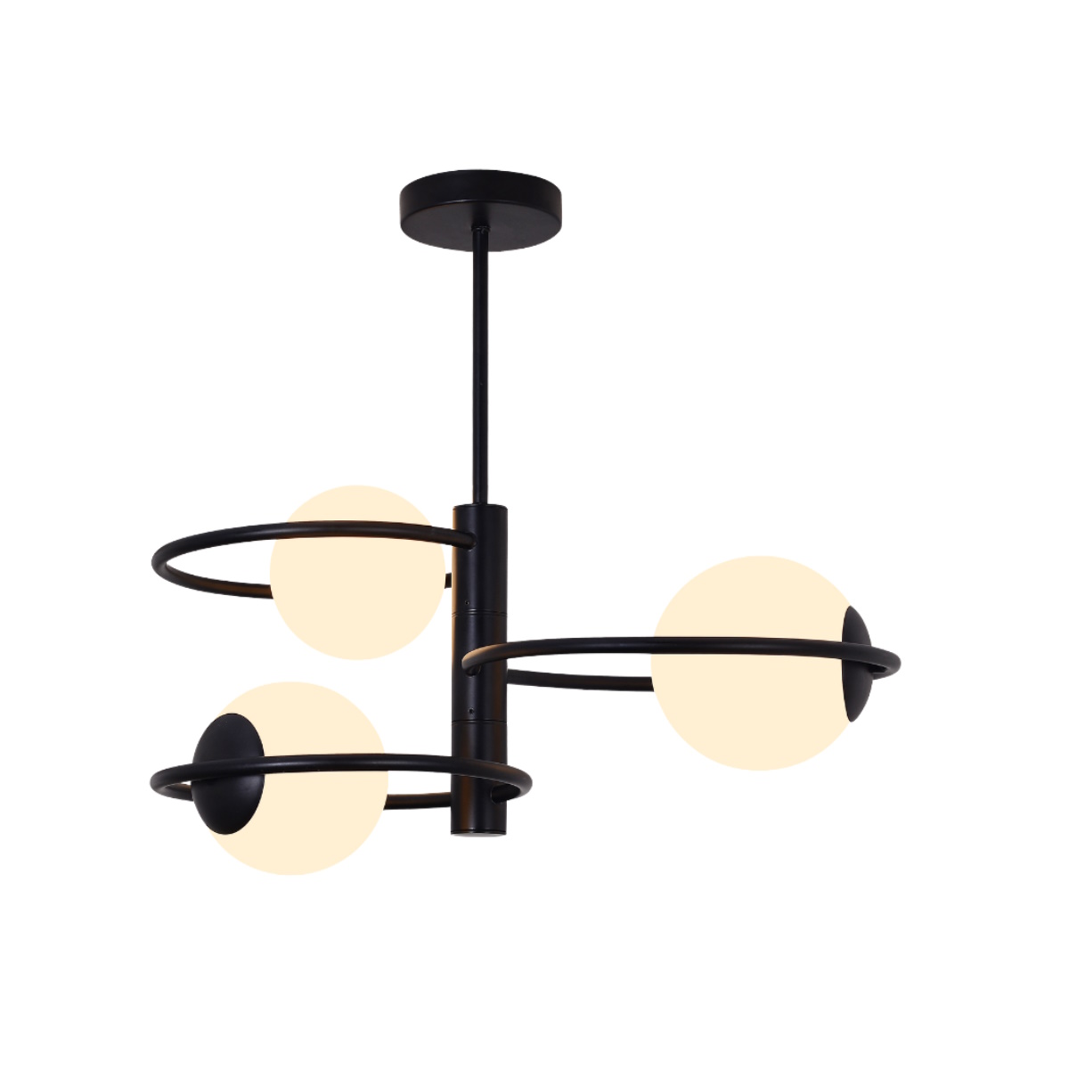 Light Prestige Dorado závesné svietidlo 3x10 W čierna LP-002/3C ring BK