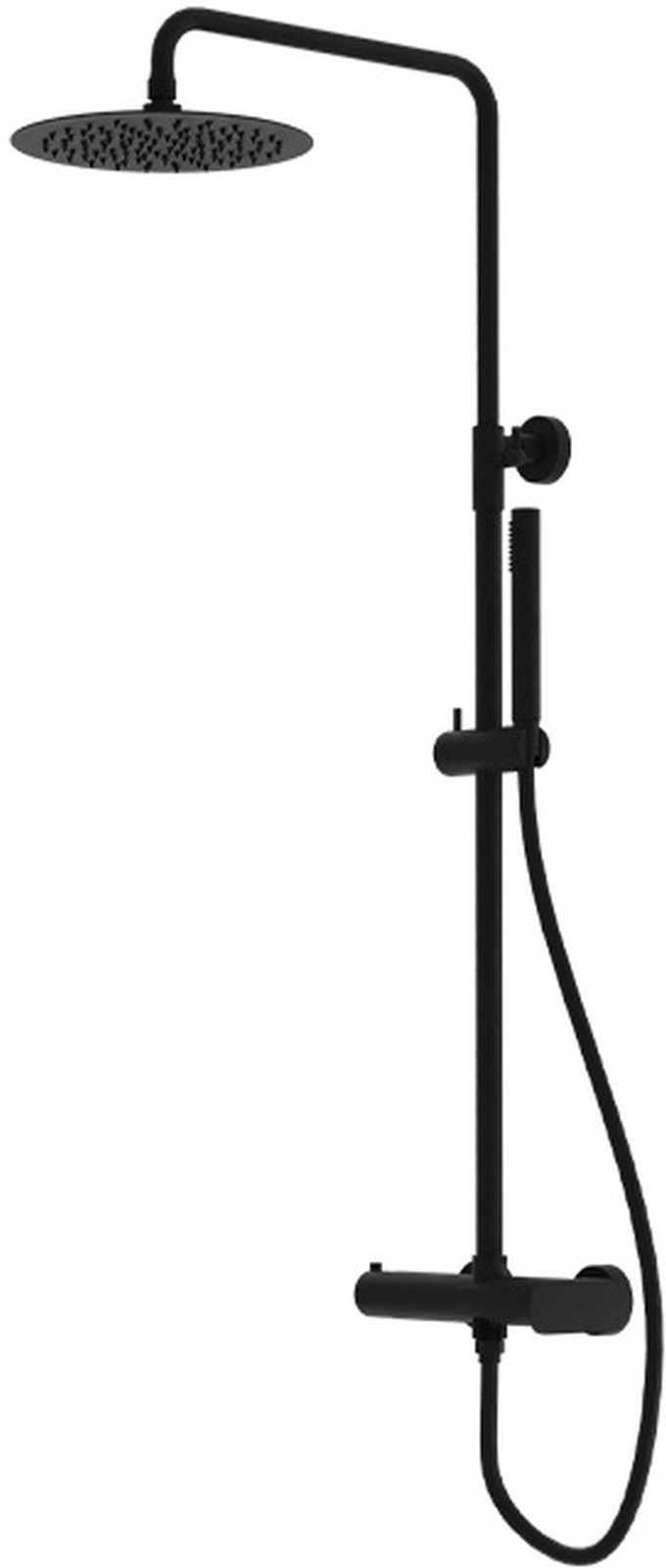 LaVita Spark sprchová súprava nástenná s dažďovou sprchou čierna 5900378342298