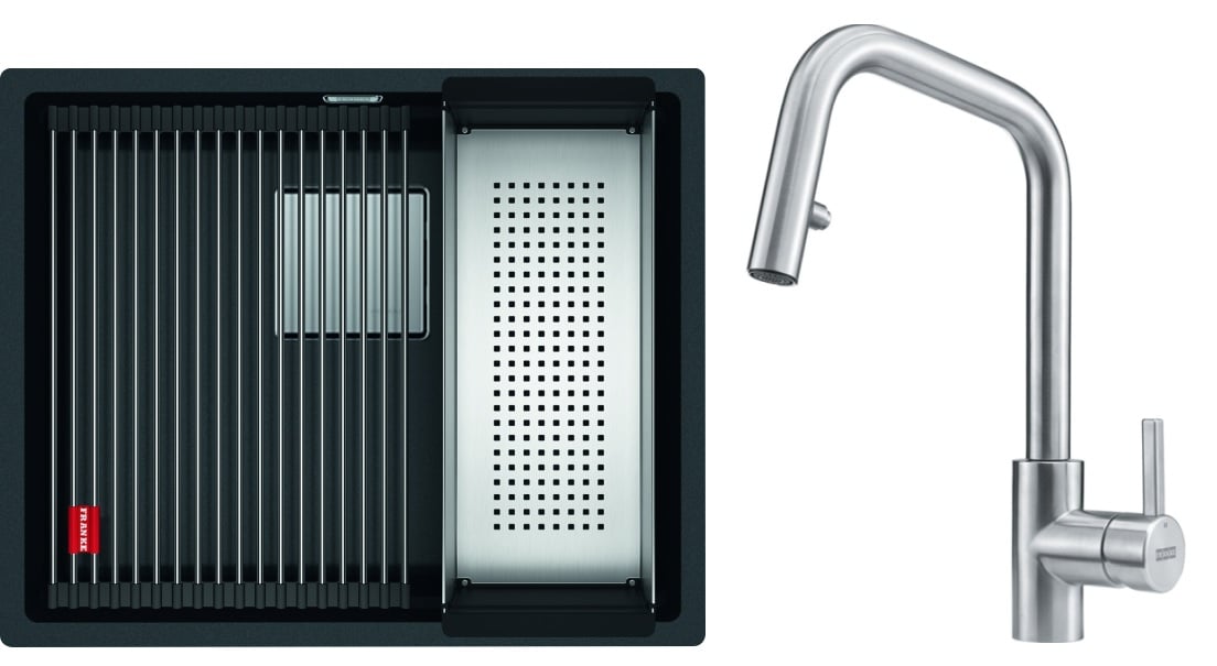 Súprava granitový drez Franke Kanon 125.0641.392, kuchynská batéria Franke Eos 115.0529.207