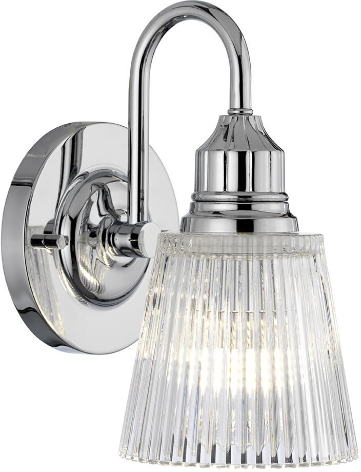 Quintiesse Addison nástenná lampa 1x3 W chrómová-priehľadná QN-ADDISON1-BATH