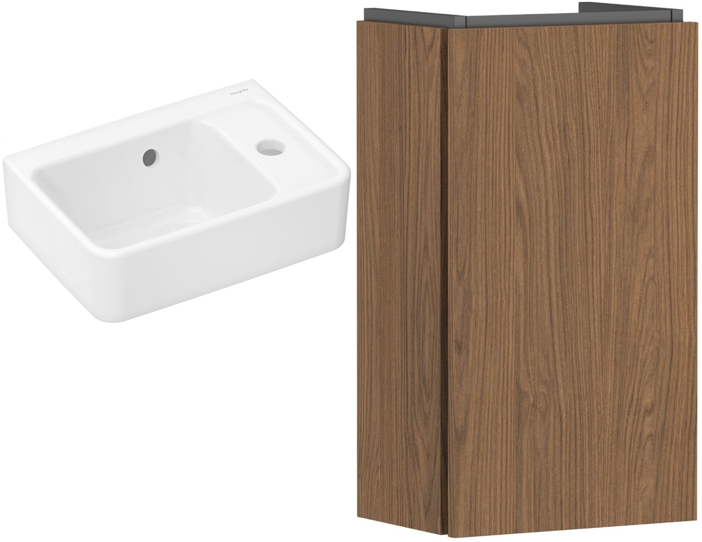 Súprava skrinka Hansgrohe Xilesa E 54244550, umývadlo Hansgrohe Xanuia Q 60129450