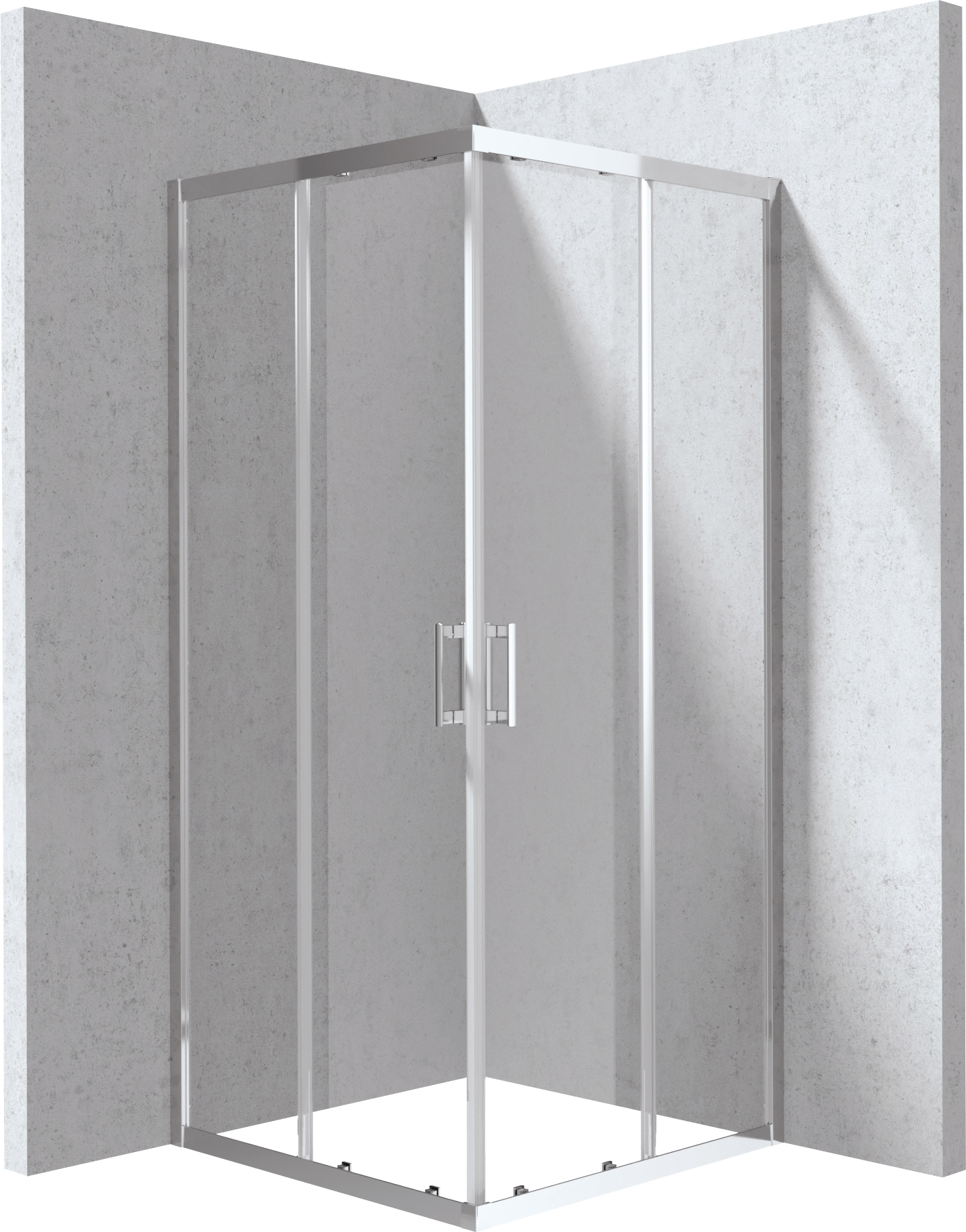 Deante Funkia Evo sprchovací kút 90x90 cm obdĺžniková chromová lesklé/priehľadné sklo KYC_0099P