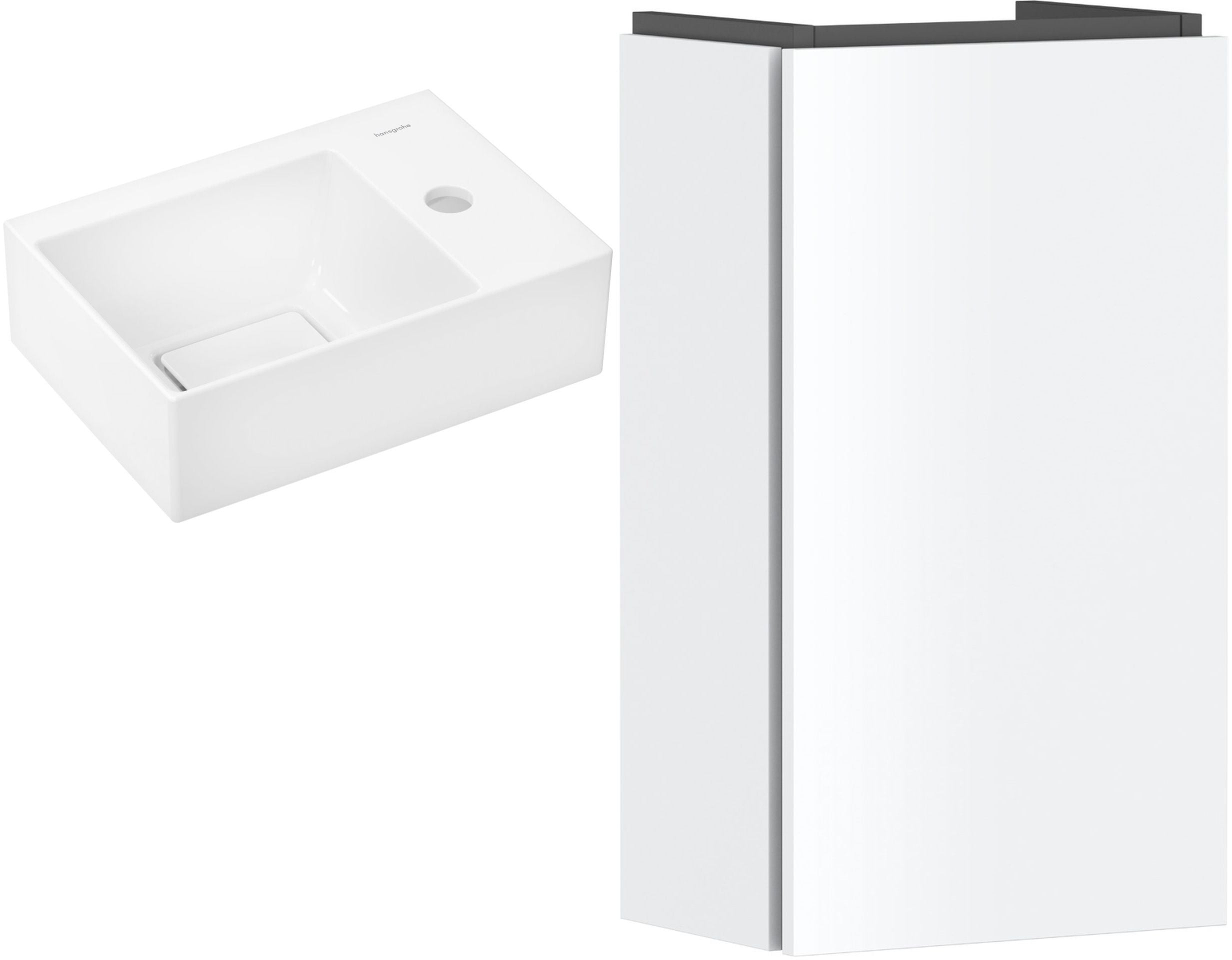 Súprava skrinka Hansgrohe Xilesa E 54244700, umývadlo Hansgrohe Xevolos E 61086450