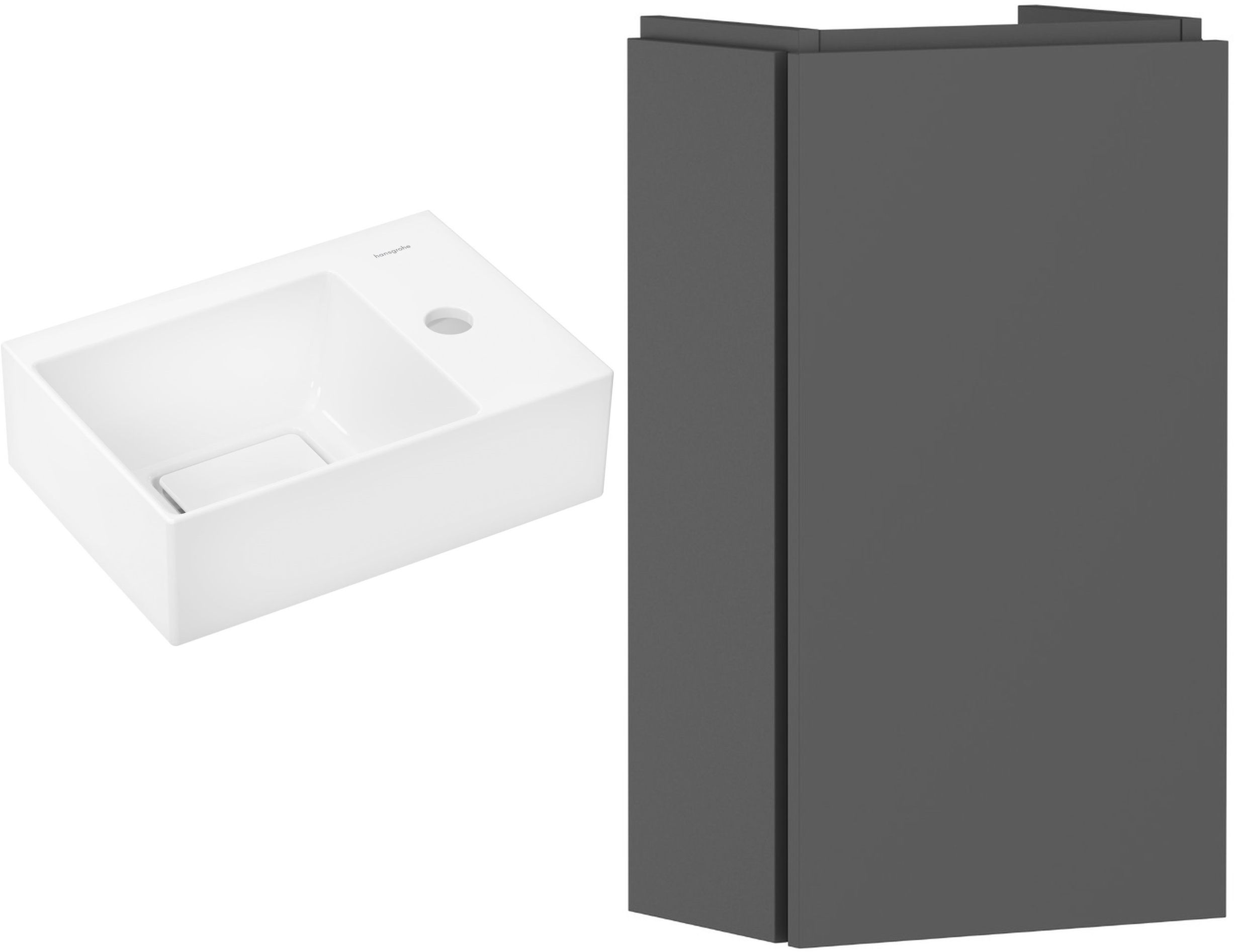 Súprava umývadlo Hansgrohe Xevolos E 61086450, skrinka Hansgrohe Xilesa E 54244760