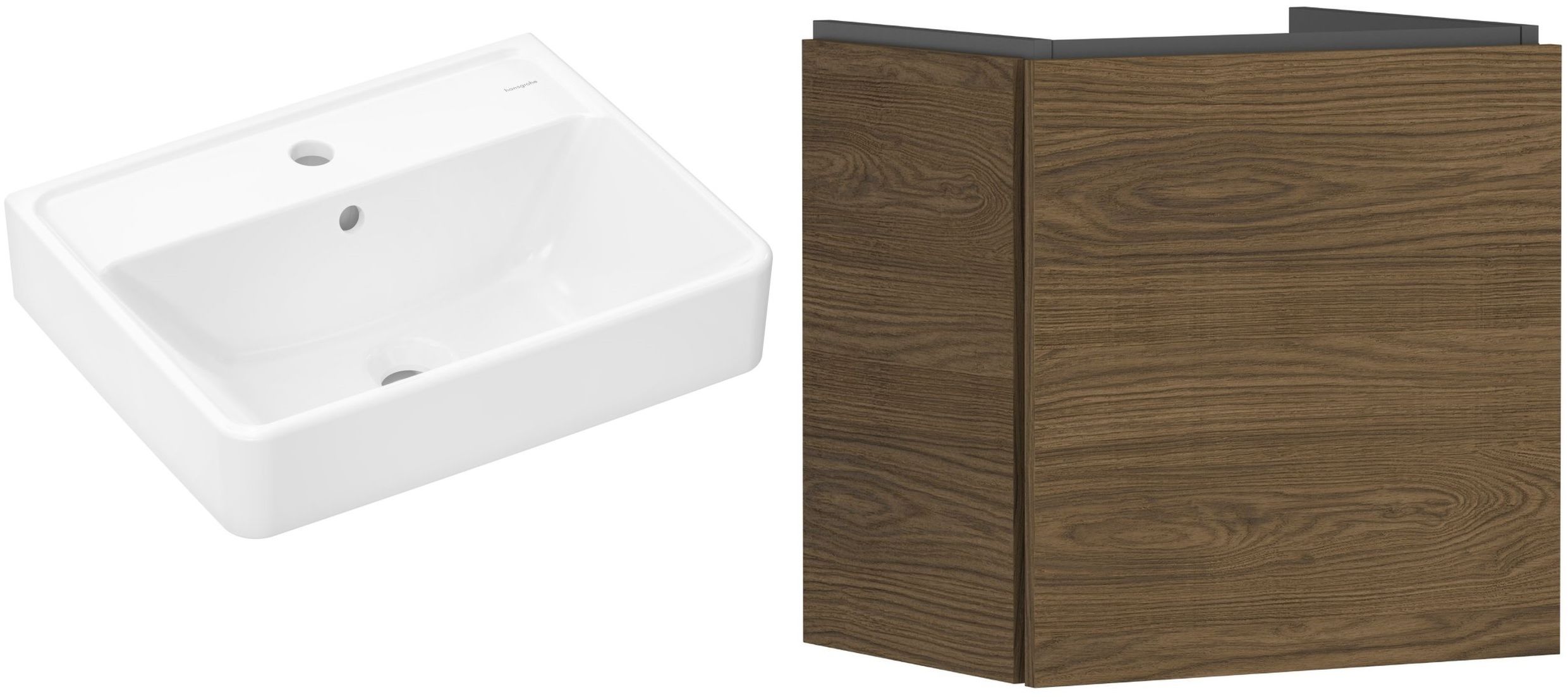 Súprava skrinka Hansgrohe Xilesa E 54247550, umývadlo Hansgrohe Xanuia Q 61008450