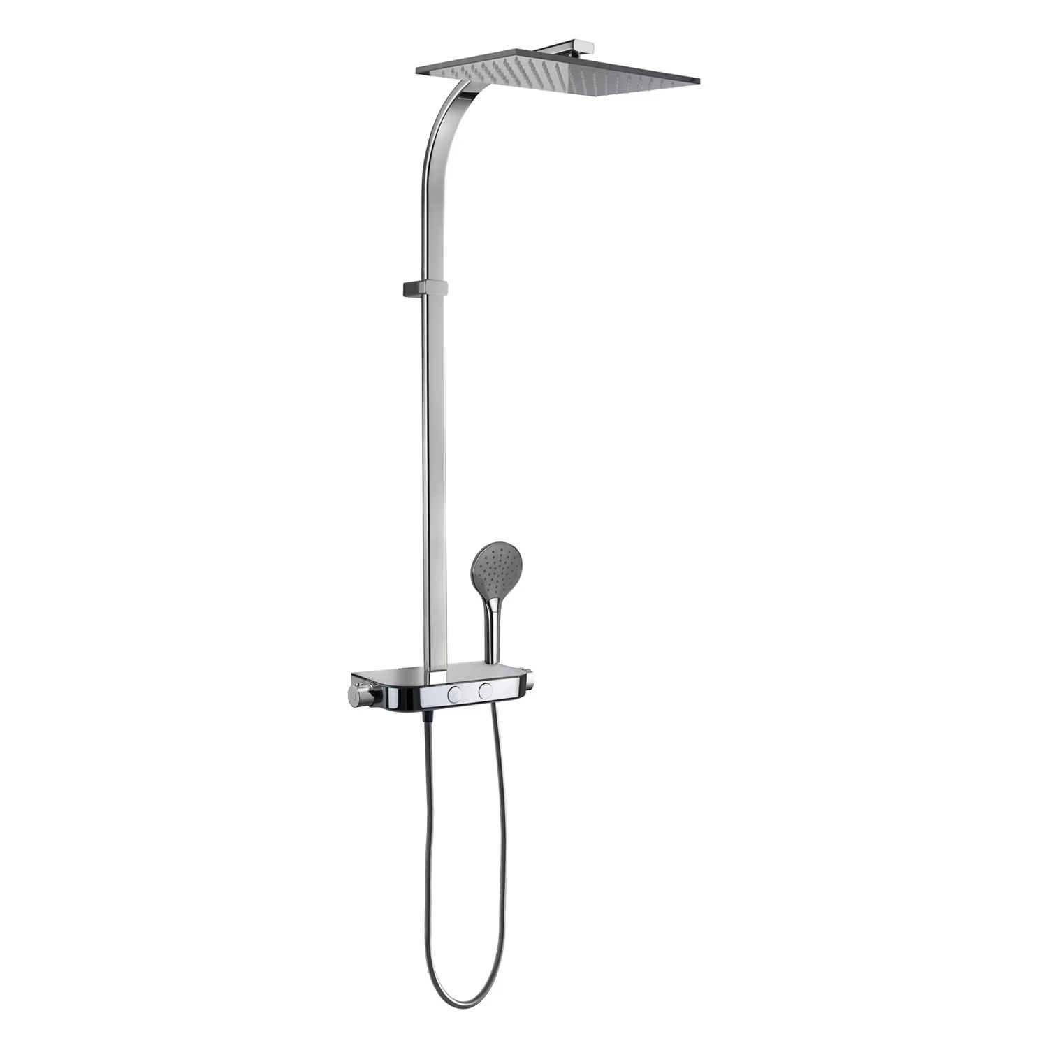 Kronenbach sprchová súprava nástenná s termostatom s dažďovou sprchou chrómová 38393000KB