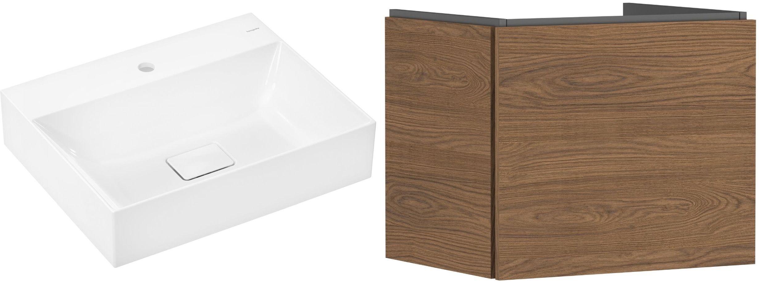 Súprava umývadlo Hansgrohe Xevolos E 61092450, skrinka Hansgrohe Xilesa E 54253550