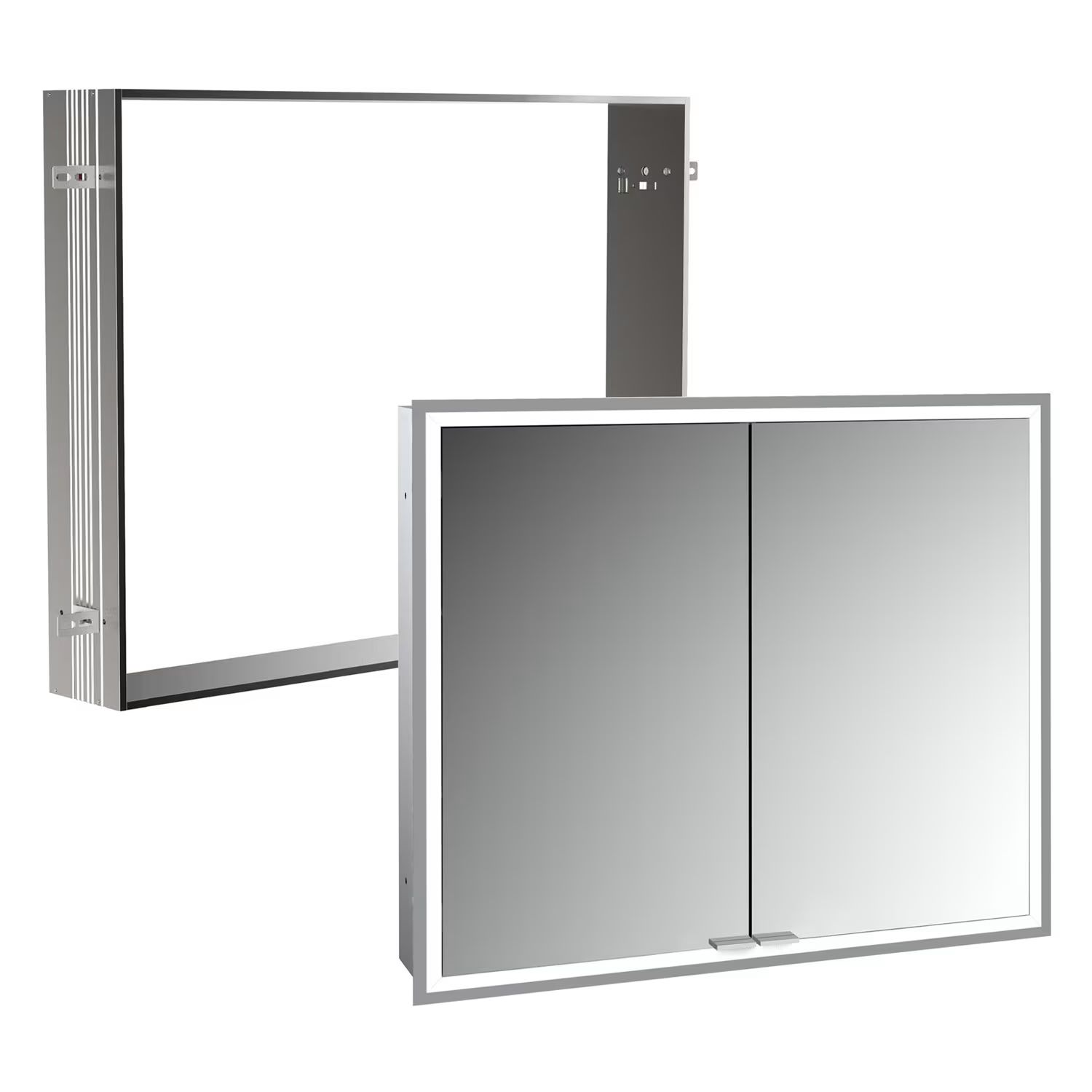 Súprava skrinka Kronenbach Cube 2.0 KB100205CR, rám pre podomietkovú montáž zrkadla Kronenbach Cube 2.0 NU1000030NU