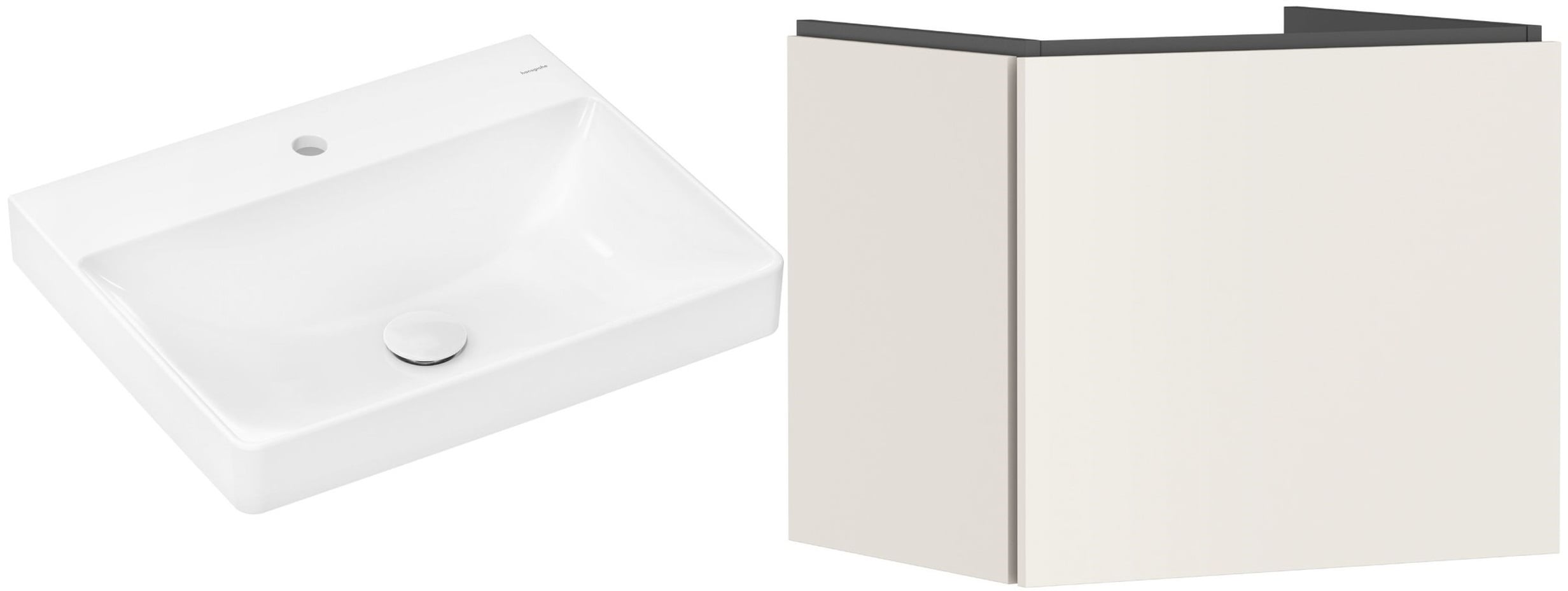 Súprava skrinka Hansgrohe Xilesa E 54253780, umývadlo Hansgrohe Xelu Q 61016450