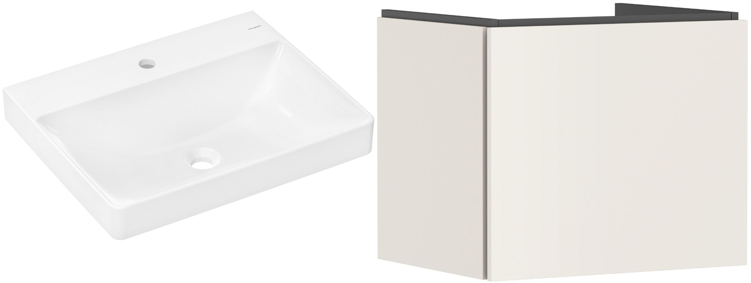 Súprava skrinka Hansgrohe Xilesa E 54253780, umývadlo Hansgrohe Xelu Q 60317450