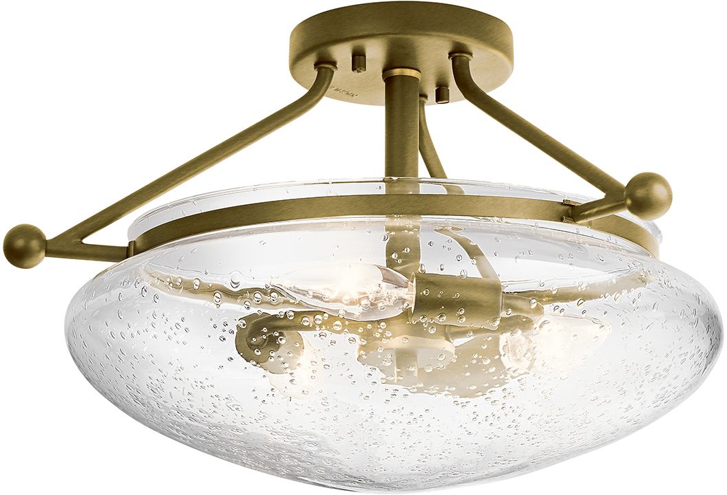Quintiesse Belle stropné svietidlo 3x40 W mosadzná QN-BELLE-SF-BNB