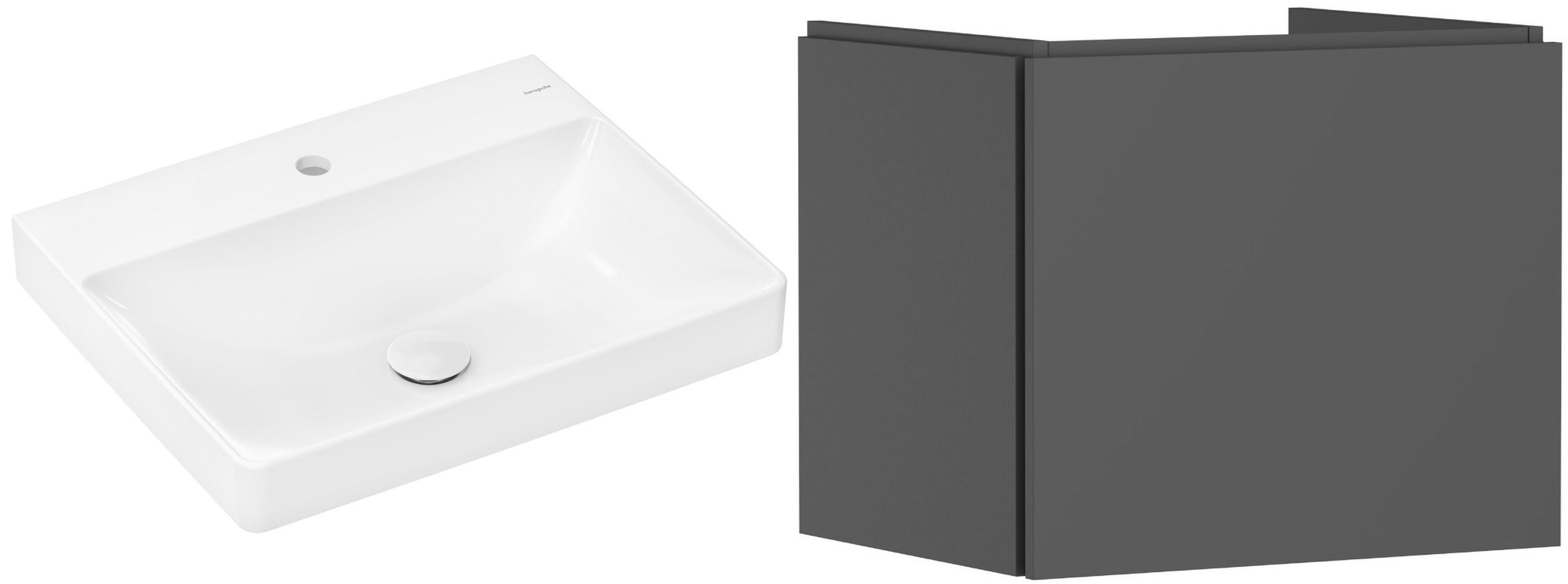 Súprava skrinka Hansgrohe Xilesa E 54253760, umývadlo Hansgrohe Xelu Q 61016450