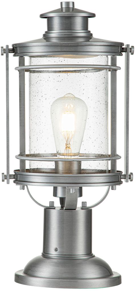 Quintiesse Booker vonkajšia stojaca lampa 1x60 W priehľadná-hliník QN-BOOKER3-M-IA