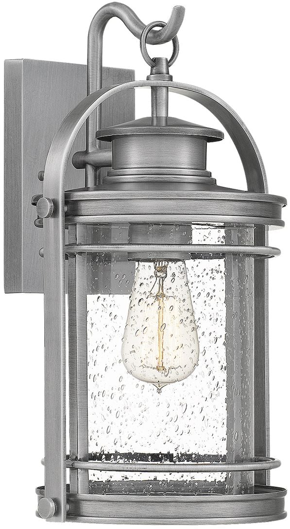 Quintiesse Booker vonkajšie nástenné svietidlo 1x60 W priehľadná-hliníková QN-BOOKER-M-IA