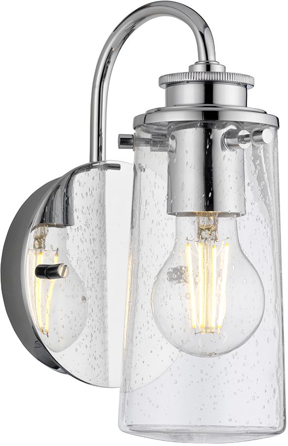 Quintiesse Braelyn nástenná lampa 1x40 W chrómová-priehľadná QN-BRAELYN1-PC