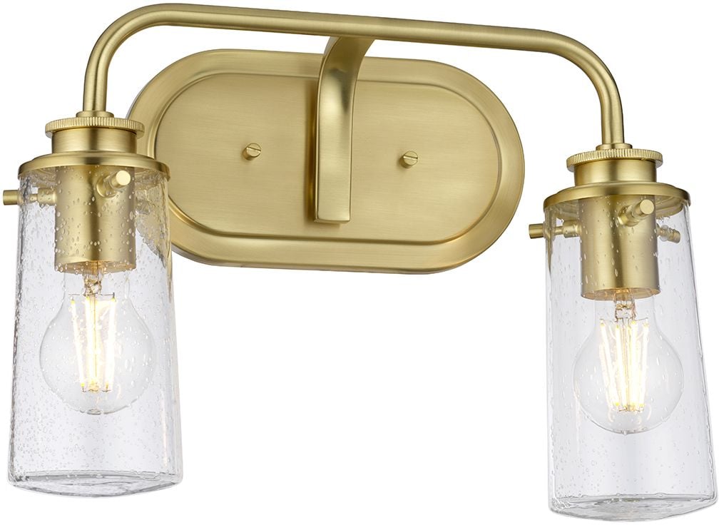 Quintiesse Braelyn nástenná lampa 2x40 W mosadzná-priehľadná QN-BRAELYN2-BB