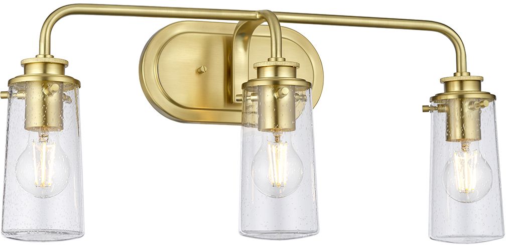 Quintiesse Braelyn nástenná lampa 3x40 W mosadzná-priehľadná QN-BRAELYN3-BB