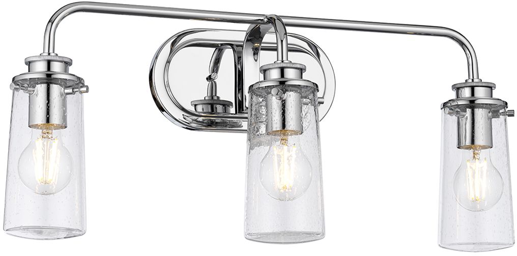 Quintiesse Braelyn nástenná lampa 3x40 W chrómová-priehľadná QN-BRAELYN3-PC