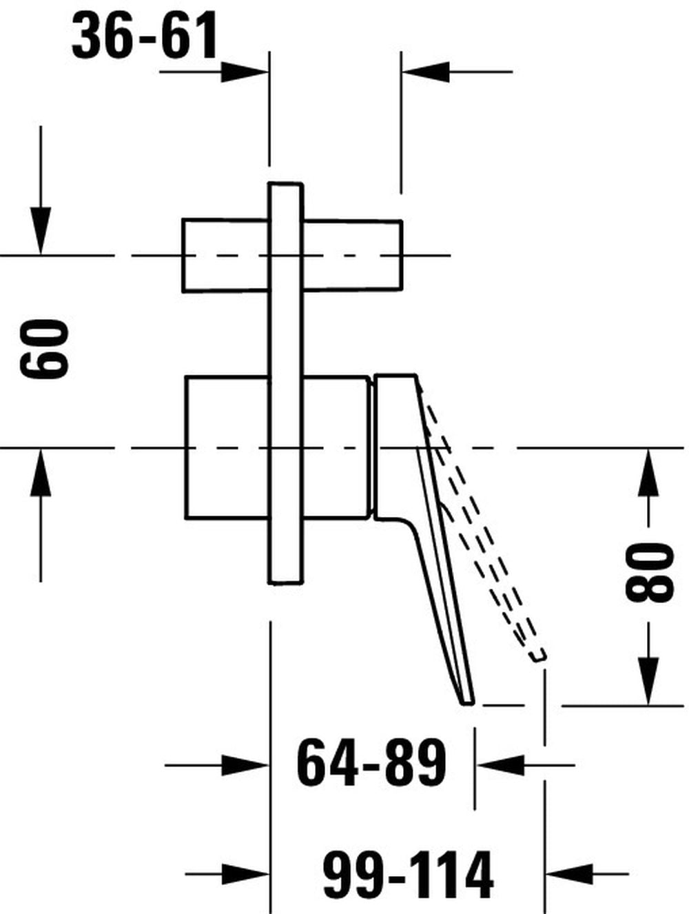 Duravit Wave vaňová/sprchová batéria podomietková zlatá WA4210008034