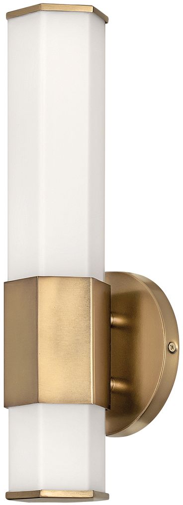 Quintiesse Facet nástenná lampa 1x12 W mosadzná-opálová QN-FACET-LED1-HB-BATH
