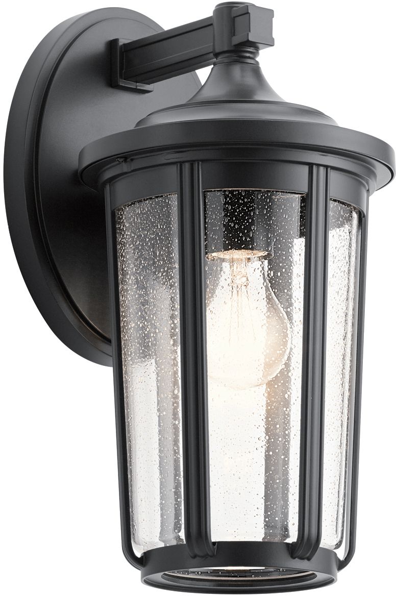 Quintiesse Fairfield vonkajšie nástenné svietidlo 1x60 W čierna-priehľadná QN-FAIRFIELD-L-BK