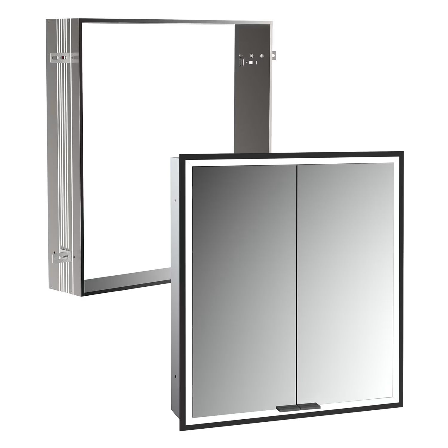 Súprava skrinka Kronenbach Cube 2.0 KB100224MB, rám pre podomietkovú montáž zrkadla Kronenbach Cube 2.0 NU1000029NU