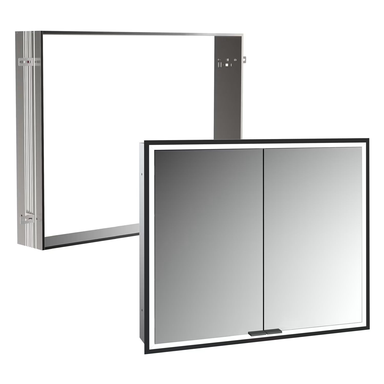 Súprava skrinka Kronenbach Cube 2.0 KB100225MB, rám pre podomietkovú montáž zrkadla Kronenbach Cube 2.0 NU1000030NU