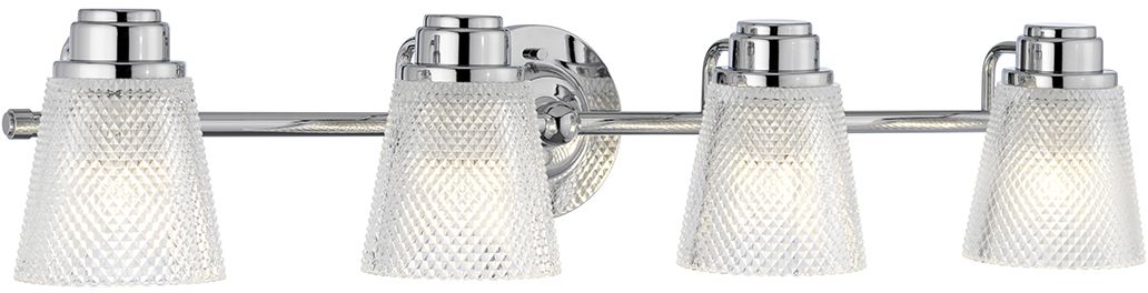 Quintiesse Hudson nástenná lampa 4x3 W chrómová-priehľadná QN-HUDSON4-BATH