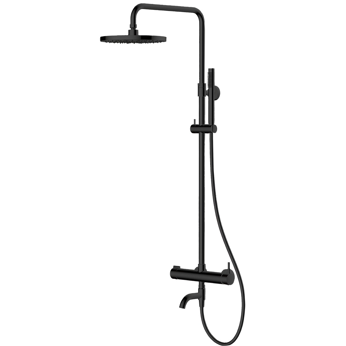 Súprava sprchová súprava Oltens Molle 36504300, výtoková rúra batérie Oltens Numa 39106300