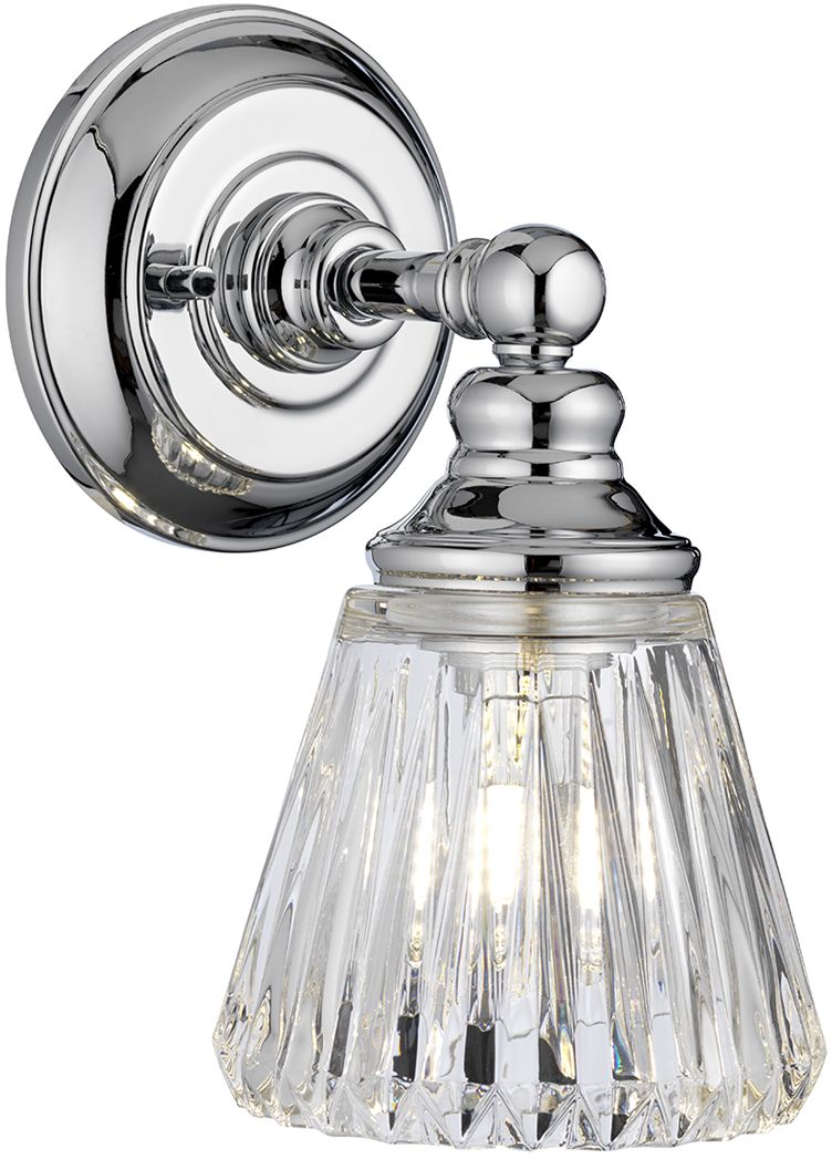 Quintiesse Keynes nástenná lampa 1x3 W chrómová-priehľadná QN-KEYNES1-BATH