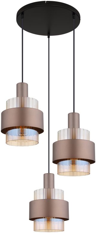 Globo Lighting Milley závesné svietidlo 3x60 W jantárová 15560-3HA