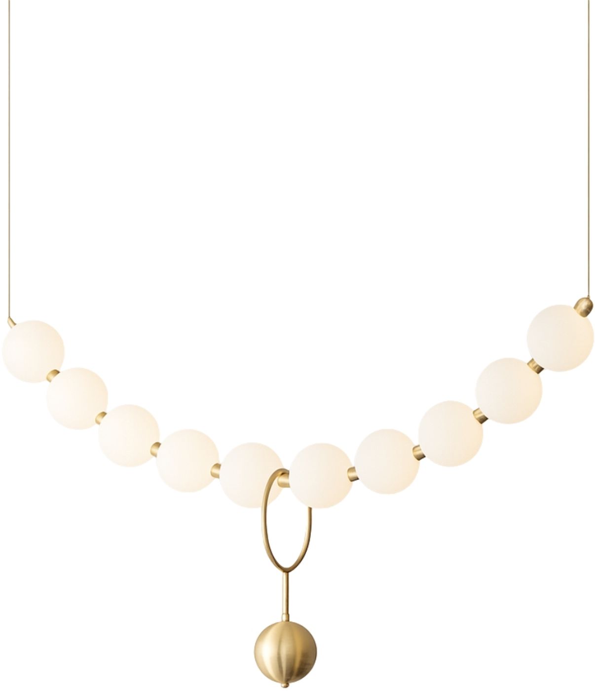 Abigali Pontti Big1 závesné svietidlo x30 W zlatá-mliečna LWPON