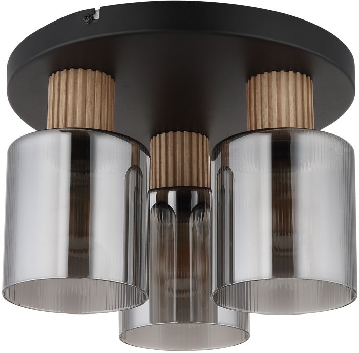 Globo Lighting Aleidis stropné svietidlo 3x25 W čierna-dymová 15768-3D