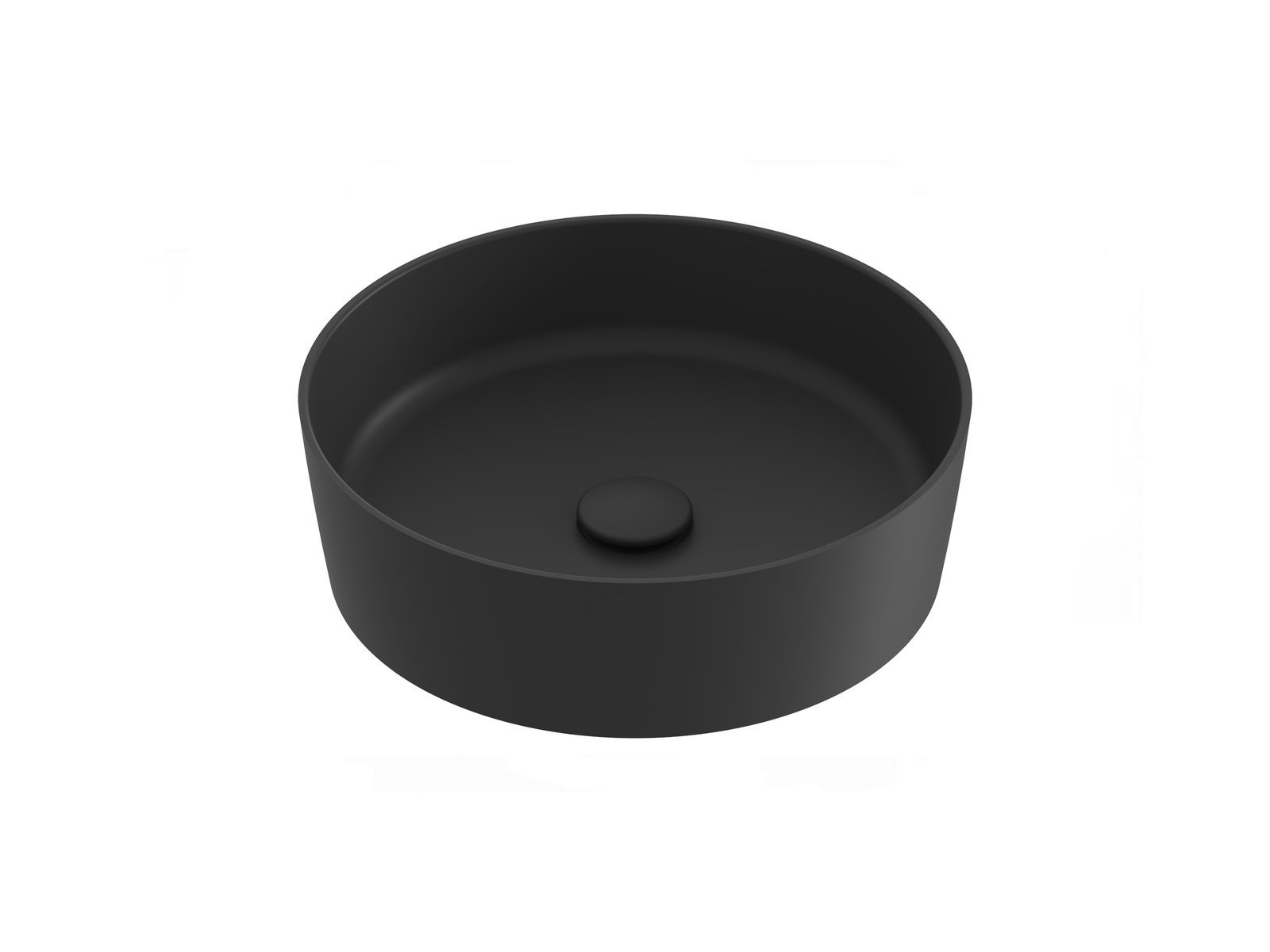 Ravak Uni Slim umývadlo 40x40 cm okrúhly pultové umývadlo čierna XJX0D140001
