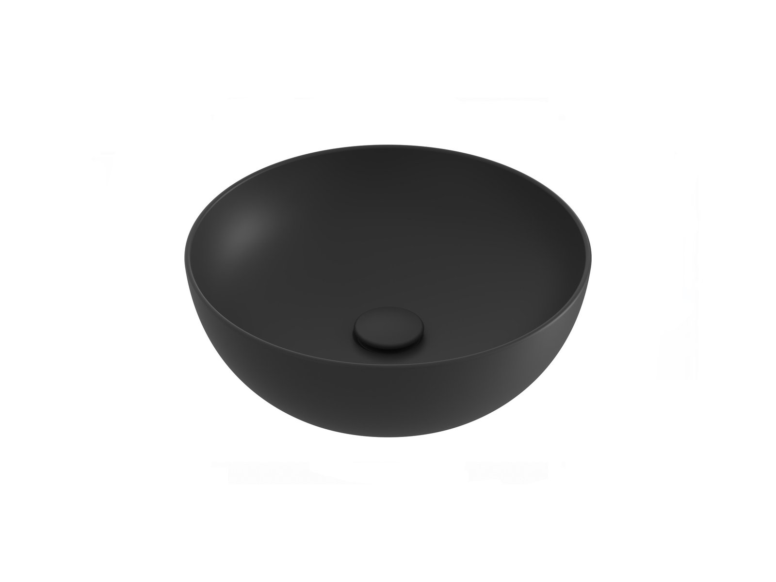 Ravak Uni Slim umývadlo 40x40 cm okrúhly pultové umývadlo antracitová XJX03140000