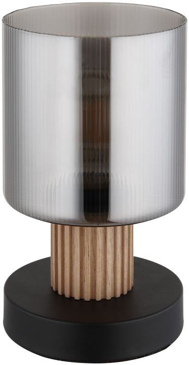 Globo Lighting Aleidis stolová lampa 1x25 W čierna-dymová 15768T
