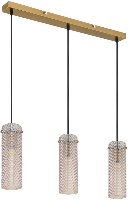 Globo Lighting Karolo závesné svietidlo 3x40 W zlatá-jantárová 15775-3H