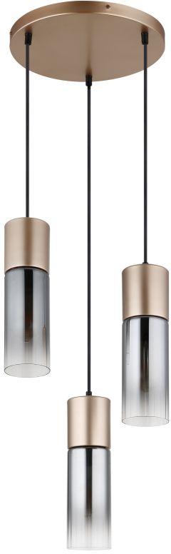 Globo Lighting Annika závesné svietidlo 3x25 W dymová-zlatá 21000-3HCA
