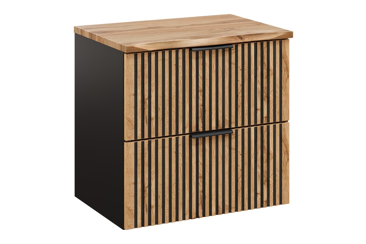 Súprava skrinka Comad Xilo XILO BLACK WOTAN 82-60-D-2S, doska na skrinku Comad Nature Wotan NATURE WOTAN 89-60-46 M