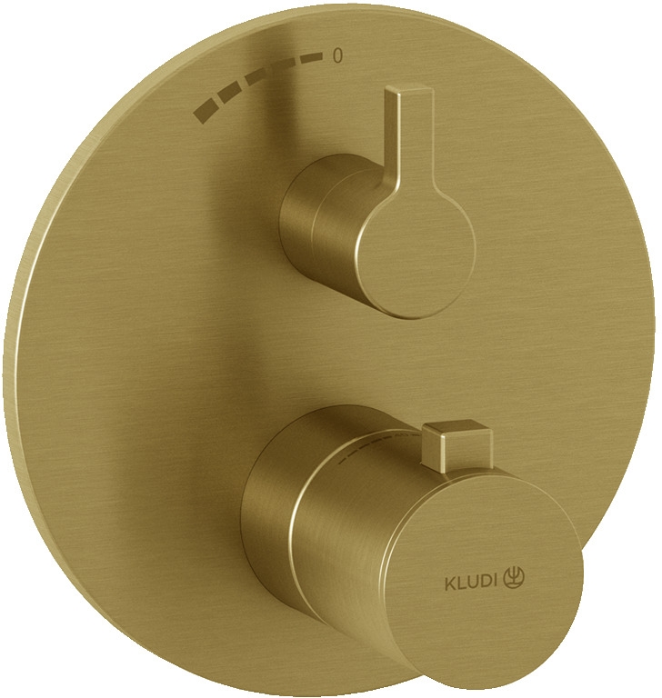 Kludi Nova Fonte Puristic sprchová batéria podomietková s termostatom zlatá 20885N015