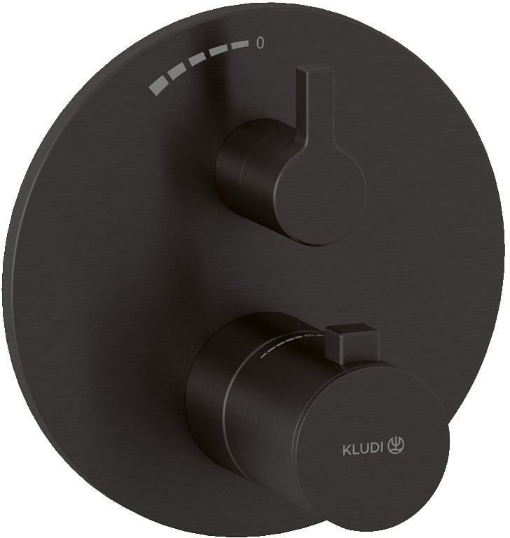 Kludi Nova Fonte Puristic sprchová batéria podomietková s termostatom čierna 20885N215