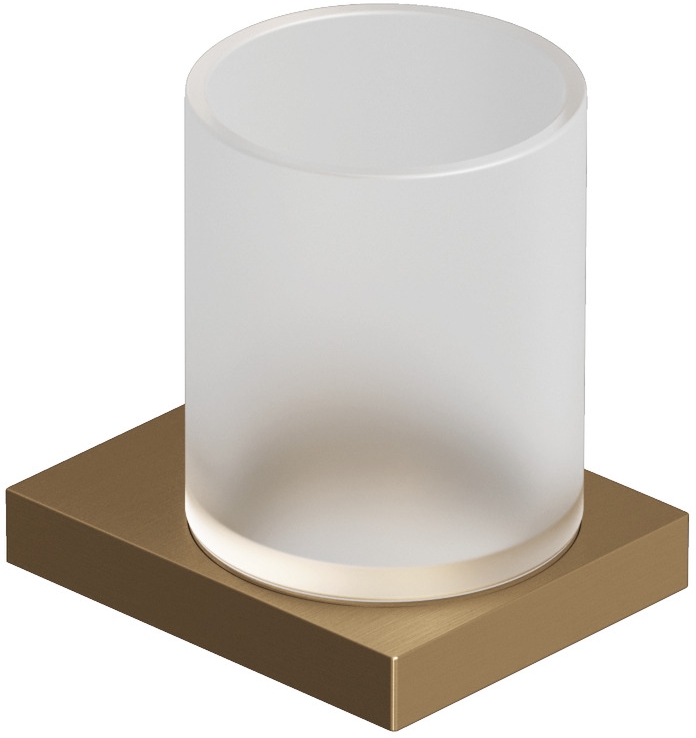 Kludi Vela C pohár na zubnú kefku biela-hnedá 31975N1