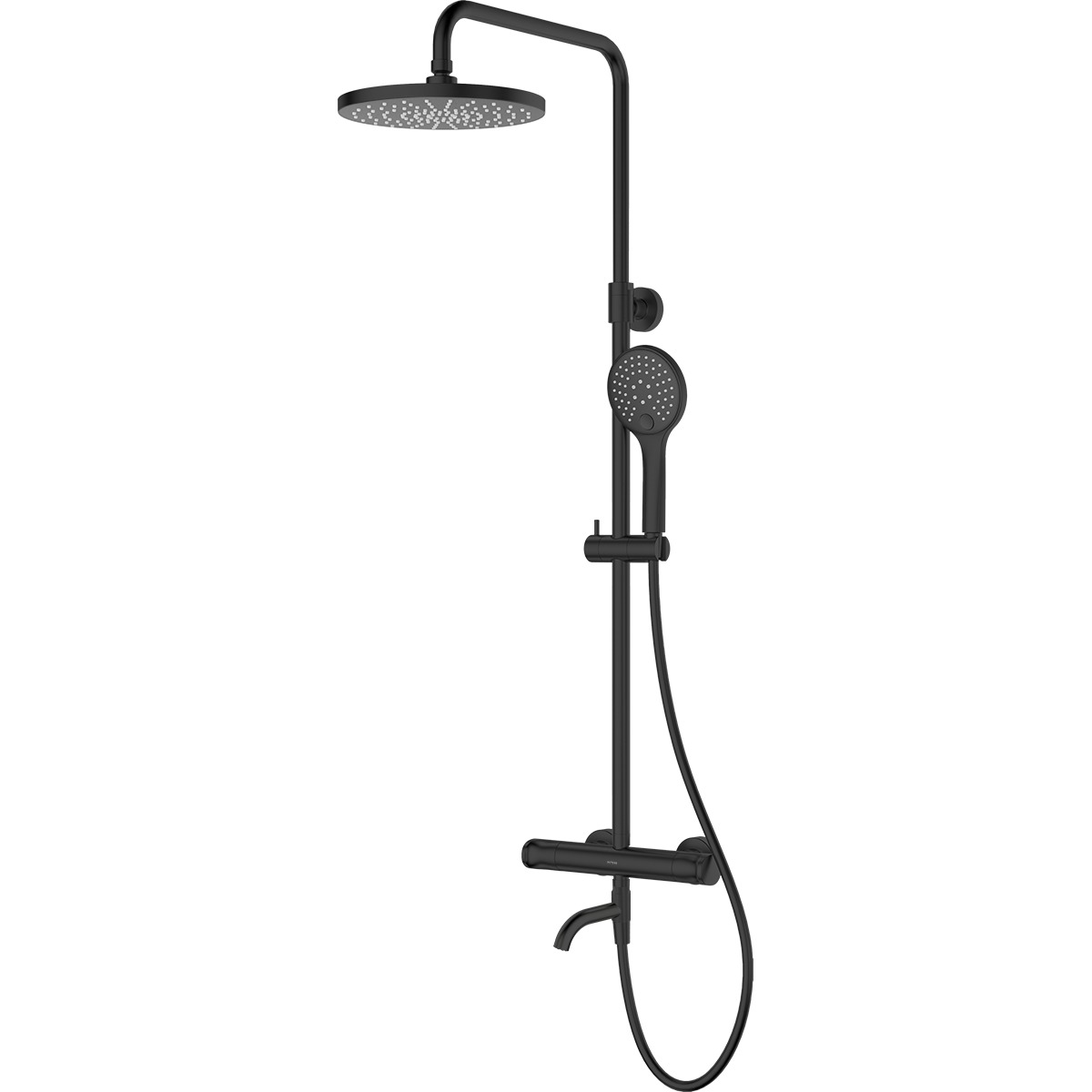 Súprava sprchová súprava Oltens Vatten 36505300, výtoková rúra batérie Oltens Numa 39106300